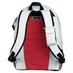 Branded Utah backpack 23L in white and red with printed logo