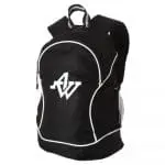 Branded Boomerang Backpack 22L in black with printed logo