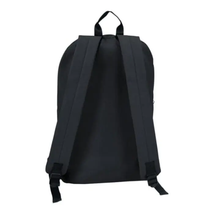 Promotional case logic laptop backpack in black with printed logo