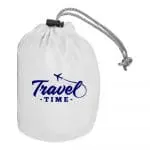 Promotional Blaze Foldable Backpack 50L in white with printed logo