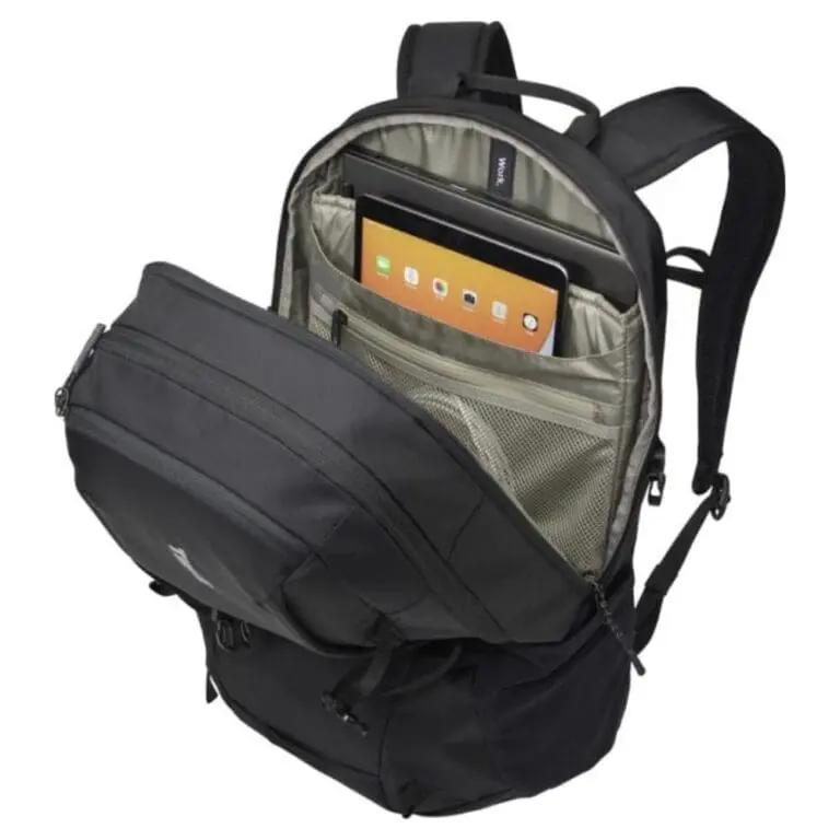 Promotional EnRoute Backpack 23L in black with printed logo