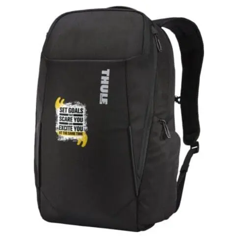 Promotional EnRoute Backpack 23L in black with printed logo