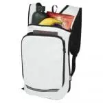 Branded Trails RPET Outdoor Backpack 6.5L in white with printed logo