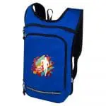 Branded Trails RPET Outdoor Backpack 6.5L in blue with printed logo