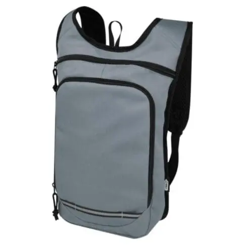 Promotional Trails RPET Outdoor Backpack 6.5L in grey with printed logo