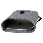 Custom-branded Felta GRS Recycled Felt Roll-Top Bike Bag 13L in grey printed with logo