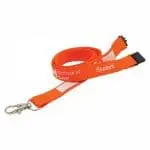 Various colours of custom 20mm polyester lanyards with printed logo or design