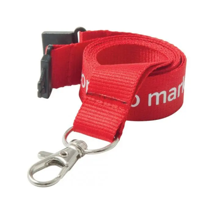 Printed custom 20mm polyester lanyards with printed logo or design