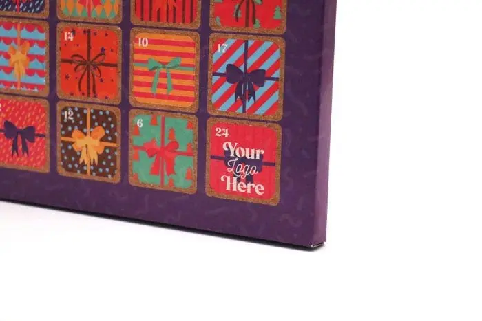 Promotional branded A5 advent calendar printed with logo or designs