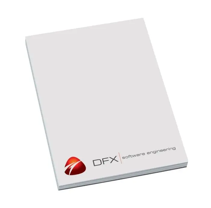 Branded A6 Notepads with printed logo