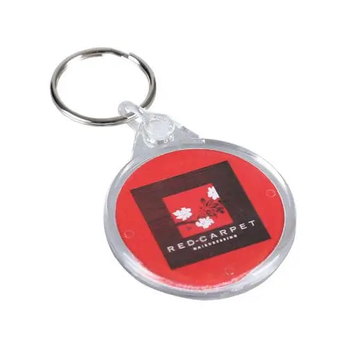 Branded Acrylic Keyring in Round Shape