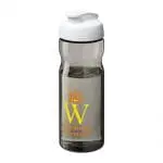 Branded Active Base Tritan Flip Lid Bottle in grey with white lid and printed logo or design