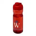 Branded Active Base Tritan Flip Lid Bottle in red with printed logo or design