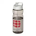 Printed Active Base Tritan Spout Lid Bottle in grey with white lid and printed logo