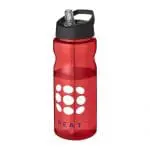 Printed Active Base Tritan Spout Lid Bottle in red with black lid and printed logo