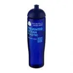 Printed Active Eco Tempo Dome Lid Bottle 700ml in blue with blue lid and printed logo