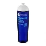 Branded Active Eco Tempo Dome Lid Bottle 700ml in blue with white lid and printed logo