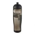 Printed Active Eco Tempo Dome Lid Bottle 700ml in grey with black lid and printed logo