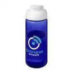 Promotional Active Octave Tritan Flip Lid Bottle in blue with white lid and printed logo