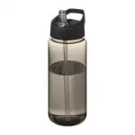 Branded Active Octave Tritan Spout Lid Bottle in grey with black lid and printed logo