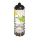 Printed Active Treble Dome Lid Bottle 750ml in grey with black lid and printed logo