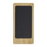 Promotional bamboo solar powerbank with printed logo