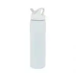 Branded insulated bottle 580ml in white with printed logo