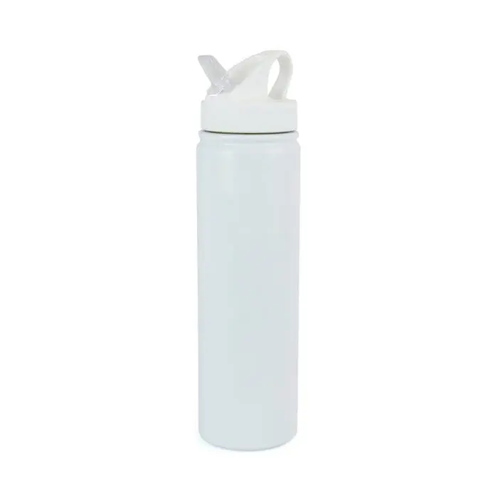 Branded insulated bottle 580ml in white with printed logo