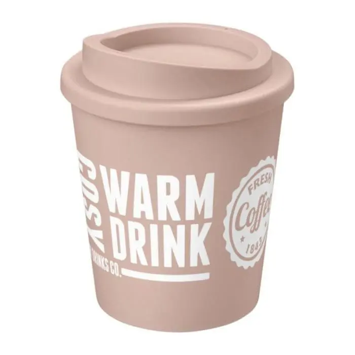 Branded Americano Espresso Insulated Tumbler 250ml in Light Pink