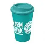 Branded Americano Insulated Tumbler 350ml in Aqua Blue