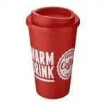 Branded Americano Insulated Tumbler 350ml in Red