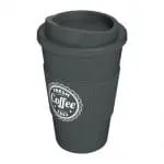 Branded Americano Insulated Tumbler with Grip 350ml in Grey