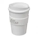 Branded Americano Medium Tumbler with Grip 300ml in White