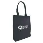 Promotional Andro Shopper bag in black with printed logo