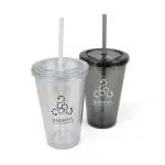 Branded Arena Travel Cup 500ml with Straw Colour Range