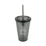 Branded Arena Travel Cup 500ml with Straw in Black