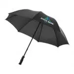 Branded Barry Auto Opening Umbrella in black with printed logo