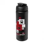 Branded Baseline Plus Flip Lid Sports Bottle 750ml in black with black lid and printed logo