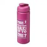 Branded Baseline Plus Grip Flip Lid Bottle 750ml in pink with pink lid and printed logo