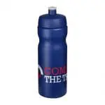 Personalised Baseline Plus Grip Push/Pull Bottle 650ml in blue with blue lid and printed logo