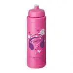 Customised Baseline Plus Grip Push/Pull Bottle 750ml in pink with pink lid and printed logo