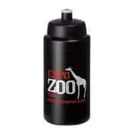 Personalised Baseline Plus Grip Push/Pull Lid Bottle 500ml in black with black lid and printed logo