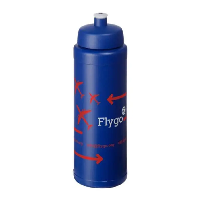 Promotional Baseline Plus Push/Pull Lid Bottle 750ml in blue with blue lid and printed logo