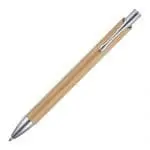 Branded Beck bamboo ball pen with chrome details and printed logo