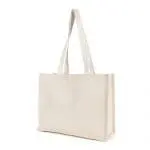 Promotional jute shopper bag with printed logo