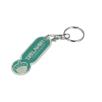 Promotional biodegradable oblong trolley stick keyring with printed logo