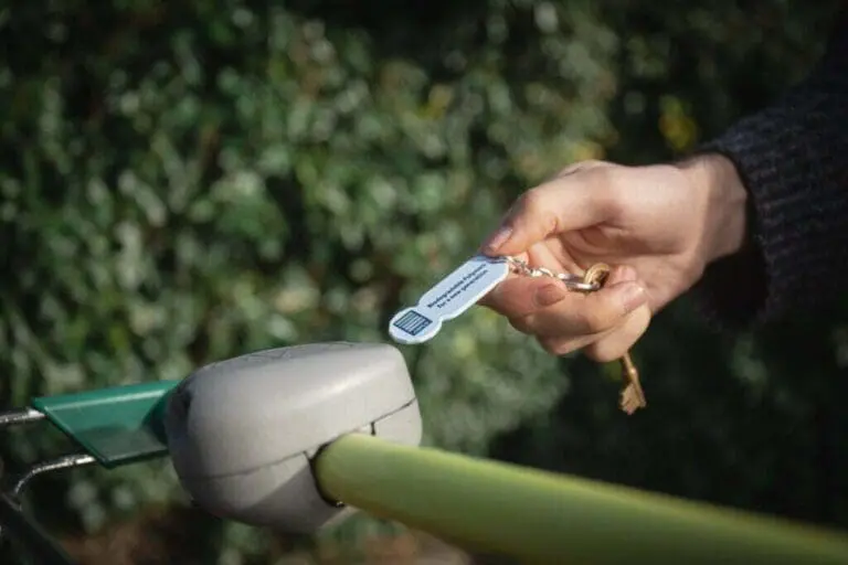 Promotional biodegradable oblong trolley stick keyring with printed logo