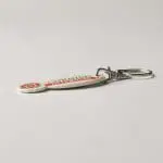 Promotional biodegradable oval trolley stick keyring with printed logo