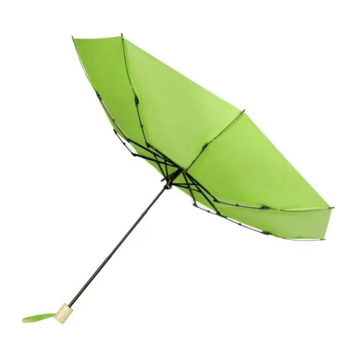 Branded windproof recycled folding umbrella with printed logo