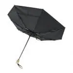 Branded Auto Open & Close RPET folding umbrella in black with printed logo